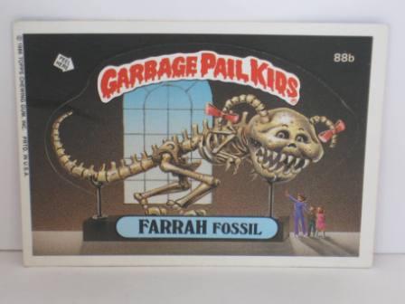 088b FARAH Fossil [Copyright] 1986 Topps Garbage Pail Kids Card